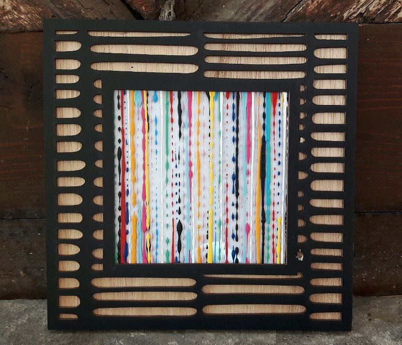 Coloured lines 4 2020, 16x16, Lack auf Plexiglas, € 69